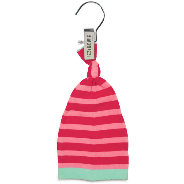 Pavilion Gift Company Pink Stripe 0-12 Month Baby Hat