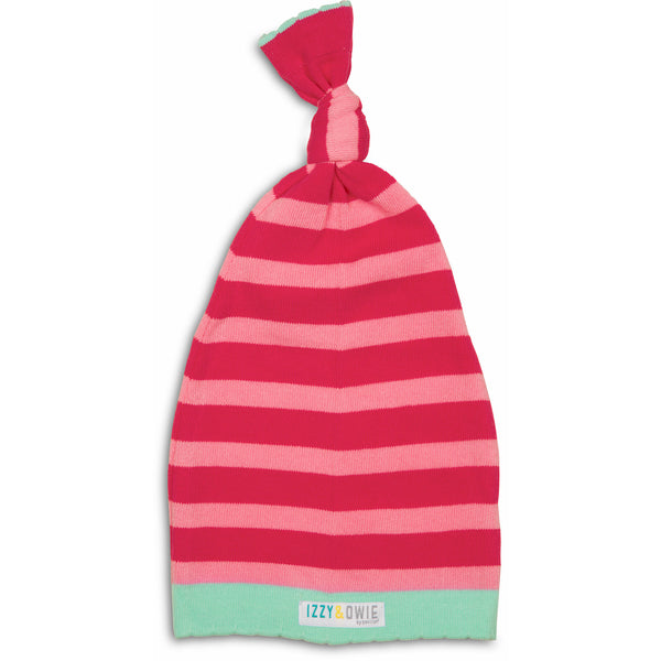 pavilion gift company Pink Stripe 0-12 Month Baby Hat