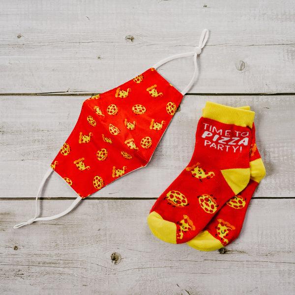 Pavilion Gift Company Pizza S/M Youth Cotton Blend Crew Socks