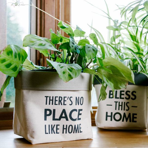 Pavilion Gift Company Place Like Home Canvas Planter Cover (Holds 6" Pot)