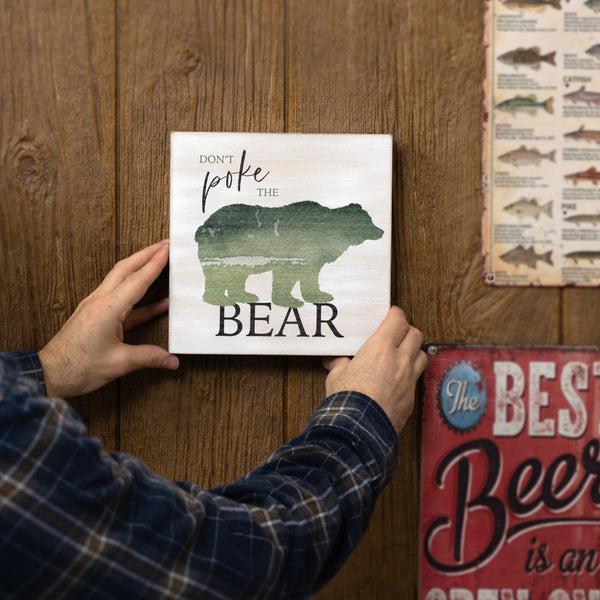 Pavilion Gift Company Poke The Bear 8" X 8" MDF Plaque