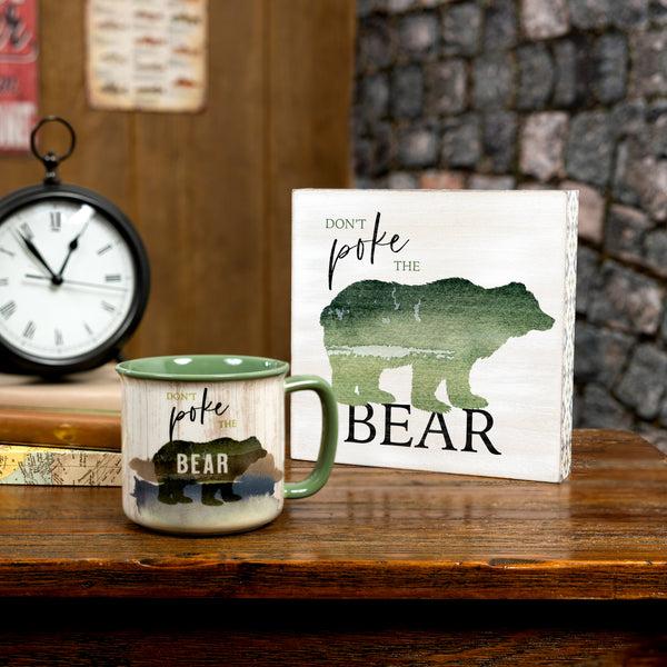 Pavilion Gift Company Poke The Bear 8" X 8" MDF Plaque