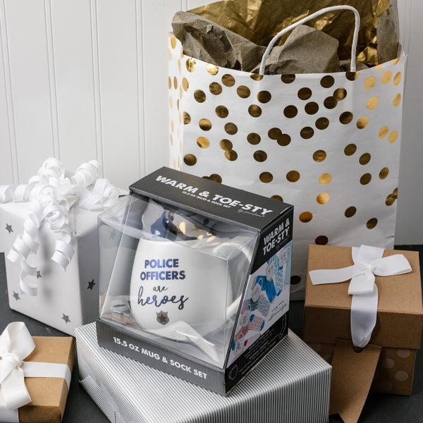 Pavilion Gift Company Police 15.5 Oz Mug And Sock Set