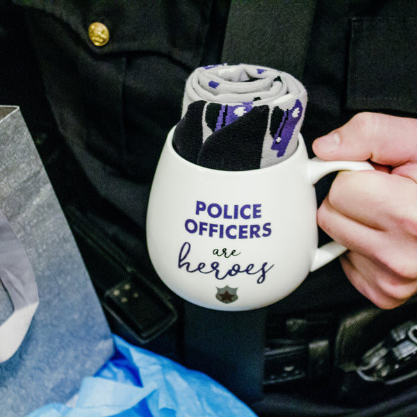 Pavilion Gift Company Police 15.5 Oz Mug And Sock Set
