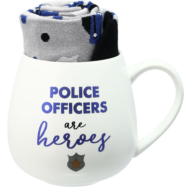 pavilion gift company Police 15.5 oz Mug and Sock Set