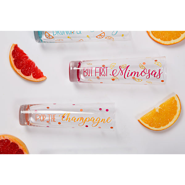 Pavilion Gift Company Pop The Champagne 8 Oz Stemless Champagne Flute