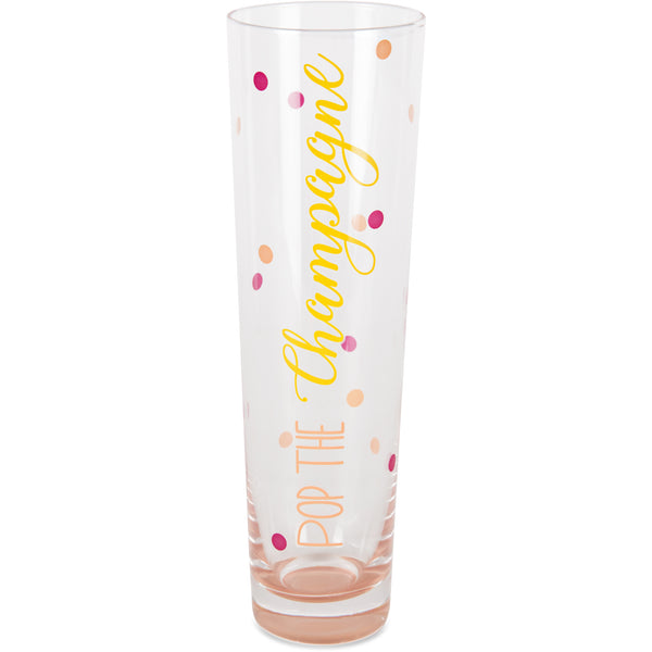 Pavilion Gift Company Pop The Champagne 8 Oz Stemless Champagne Flute