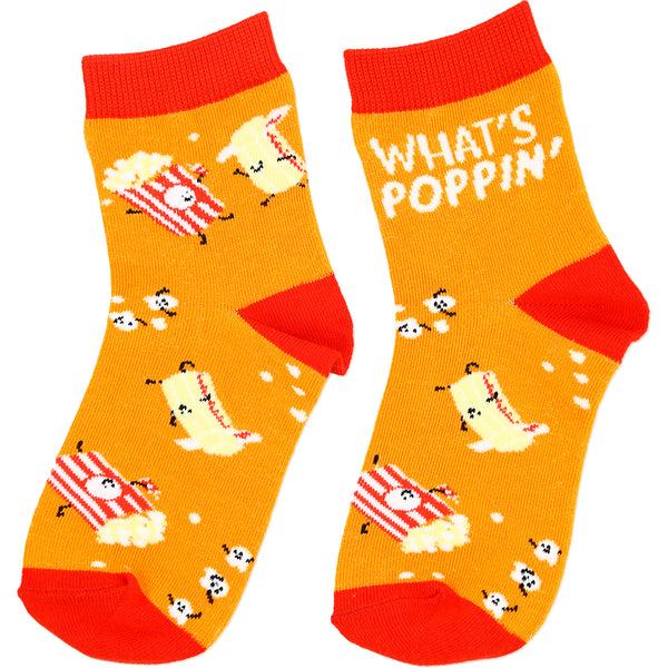 pavilion gift company Popcorn S/M Youth Cotton Blend Crew Socks