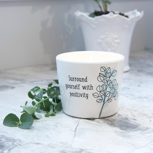 Pavilion Gift Company Positivity 8 Oz - 100% Soy Wax Candle Scent: Tranquility