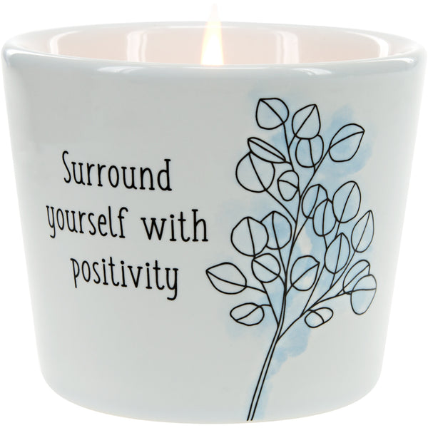 pavilion gift company Positivity 8 oz - 100% Soy Wax Candle Scent: Tranquility