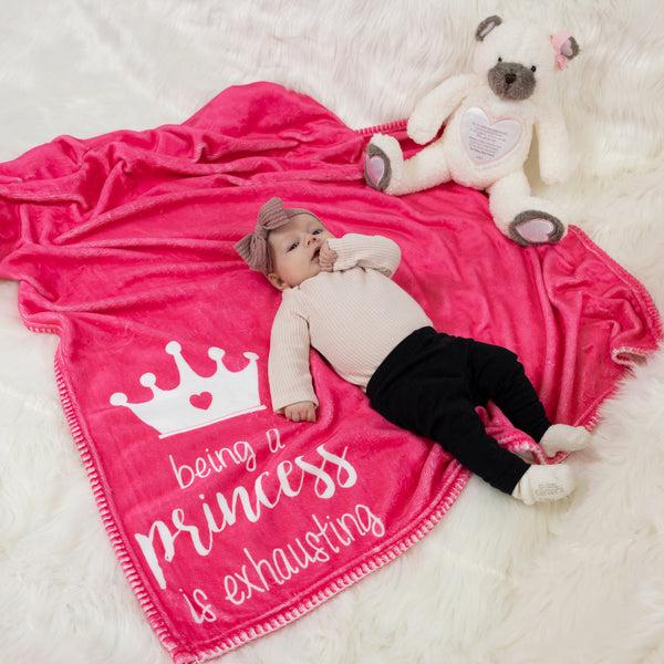Pavilion Gift Company Princess 40" X 50" Royal Plush Toddler Blanket