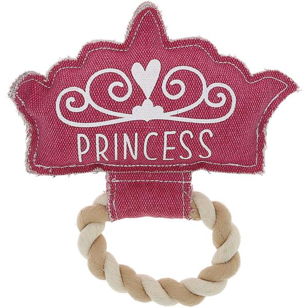 pavilion gift company Princess 8.25" Canvas Dog Toy on Rope