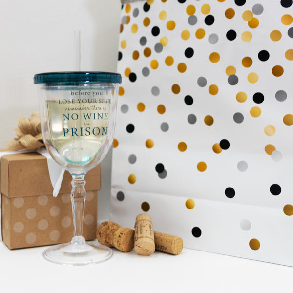 Pavilion Gift Company Prison 13 Oz Acrylic Wine Tumbler