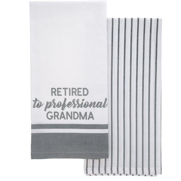 pavilion gift company Professional Grandma Tea Towel Gift Set (2 - 20" x 28")