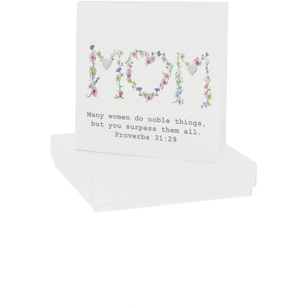pavilion gift company Proverbs 31:29 7mm Sterling Silver Heart Stud Earrings