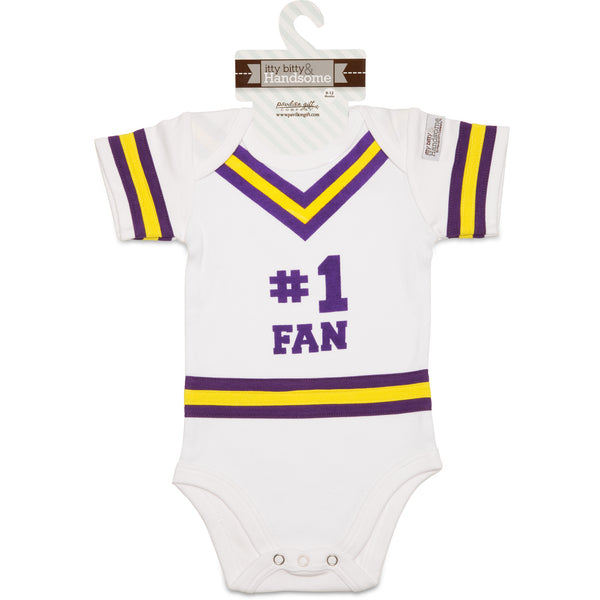 Pavilion Gift Company Purple & Gold 0-6 Months Infant Onesie