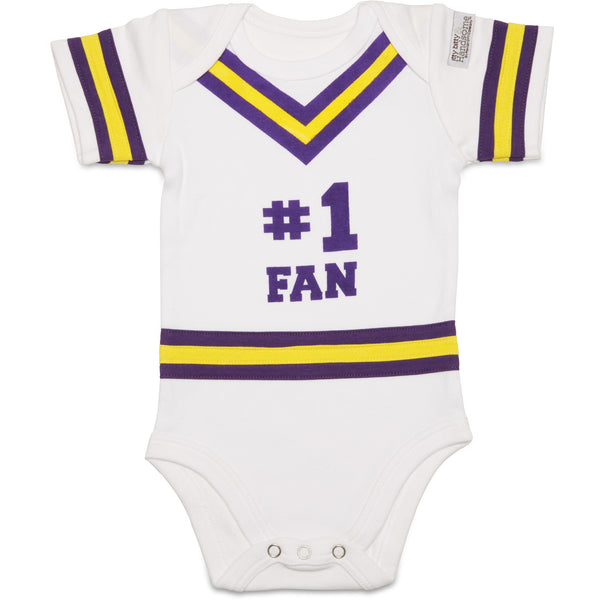 pavilion gift company Purple & Gold 0-6 Months Infant Onesie