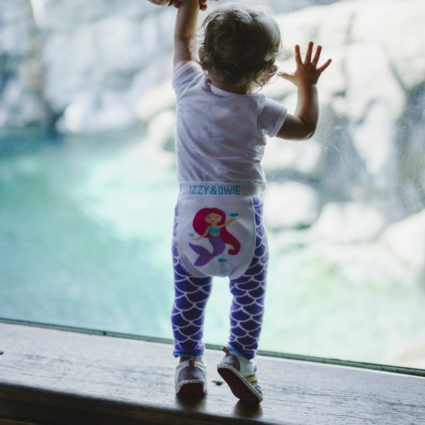Pavilion Gift Company Purple Mermaid 6-12 Months Baby Leggings