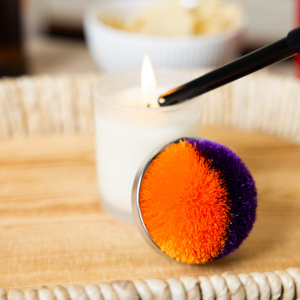 Pavilion Gift Company Purple & Orange 2.75" Pom Pom Lid