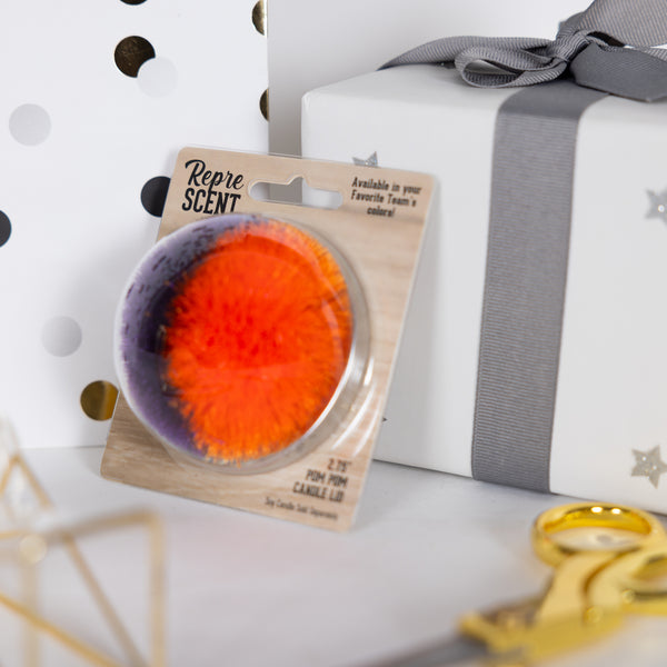 Pavilion Gift Company Purple & Orange 2.75" Pom Pom Lid