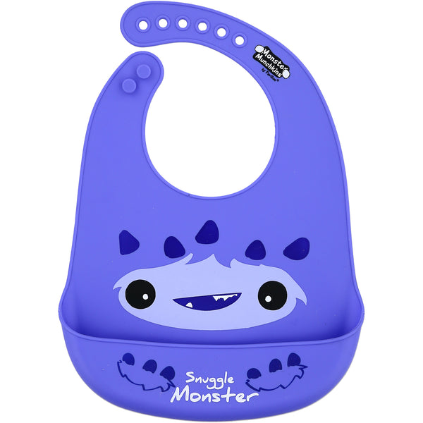 pavilion gift company Purple Snuggle Monster 12" Silicone Catch All Bib