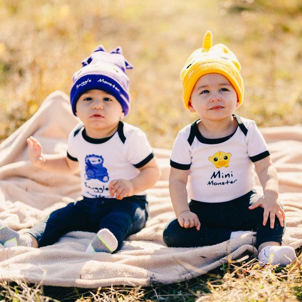 Pavilion Gift Company Purple Snuggle Monster 6-12 Months Bodysuit