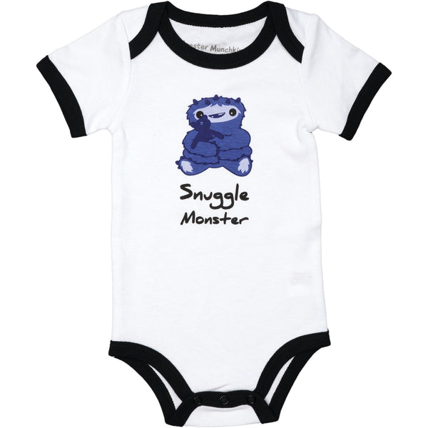 pavilion gift company Purple Snuggle Monster 6-12 Months Bodysuit
