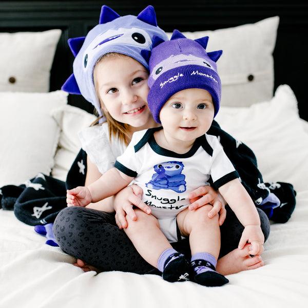 Pavilion Gift Company Purple Snuggle Monster One Size Fits All Baby Hat