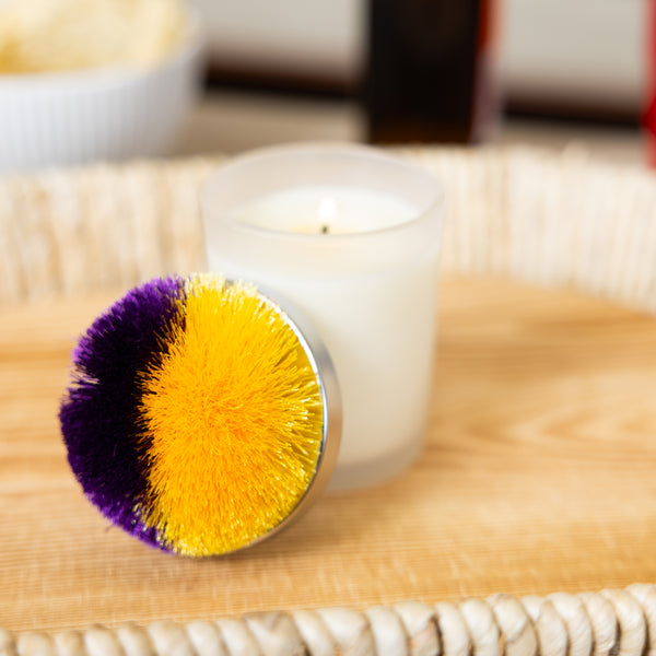 Pavilion Gift Company Purple & Yellow 2.75" Pom Pom Lid