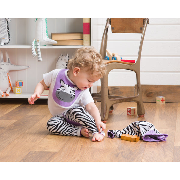 Pavilion Gift Company Purple Zebra One Size Fits All Baby Hat