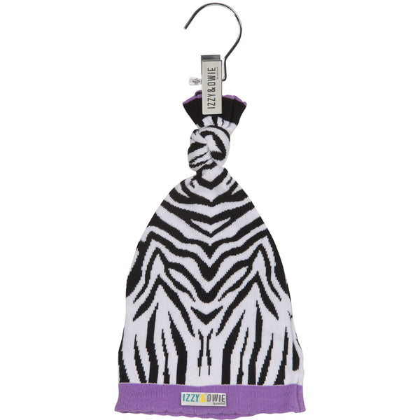 Pavilion Gift Company Purple Zebra One Size Fits All Baby Hat