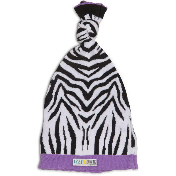 pavilion gift company Purple Zebra One Size Fits All Baby Hat
