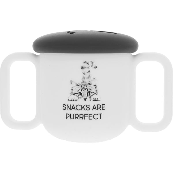 pavilion gift company Purrfect Silicone Snack Bowl with Lid