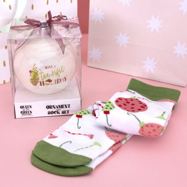 Pavilion Gift Company Queen 4" Ornament With Unisex Sock