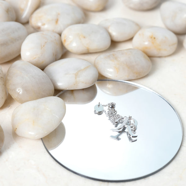 Pavilion Gift Company R Adjustable Rhodium Plated Monogram Ring