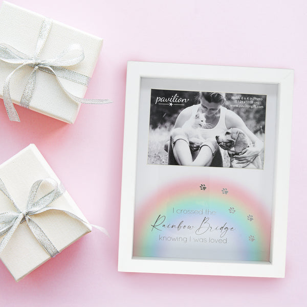 Pavilion Gift Company Rainbow Bridge 7.5" X 9.5" Shadow Box Frame (Holds 6" X 4" Photo)