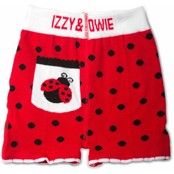 pavilion gift company Red and Black Ladybug 6-12 Months Baby Shorts
