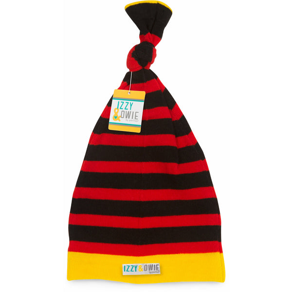Pavilion Gift Company Red And Black Stripe One Size Fits All Baby Hat