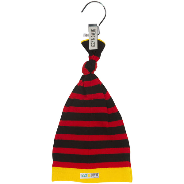 Pavilion Gift Company Red And Black Stripe One Size Fits All Baby Hat