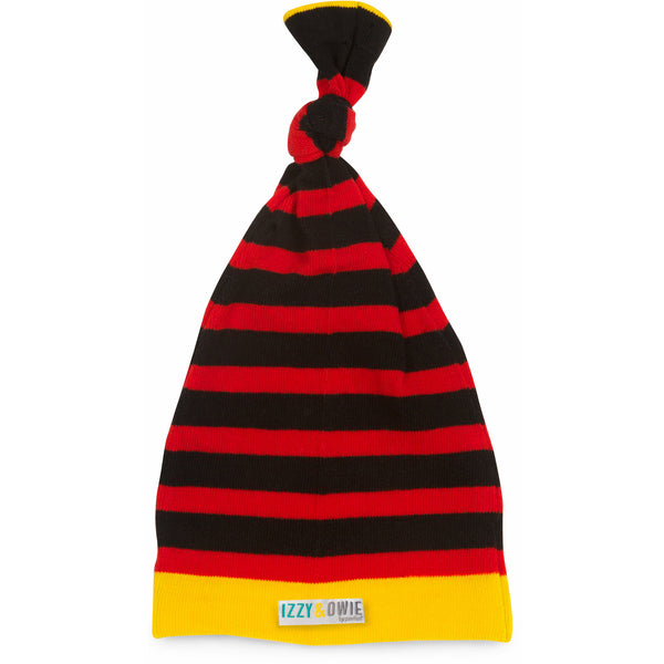 pavilion gift company Red and Black Stripe One Size Fits All Baby Hat