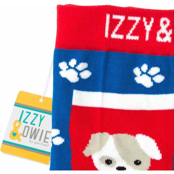 Pavilion Gift Company Red And Blue Puppy 6-12 Months Baby Shorts