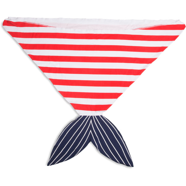 pavilion gift company Red and Navy Shark 0-3 Months Swaddle Wrap