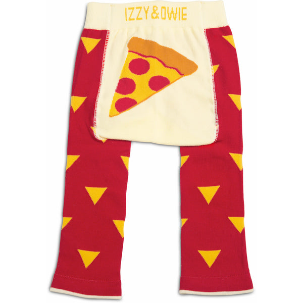 pavilion gift company Red and Orange Pizza 12-24 Months Baby Leggings