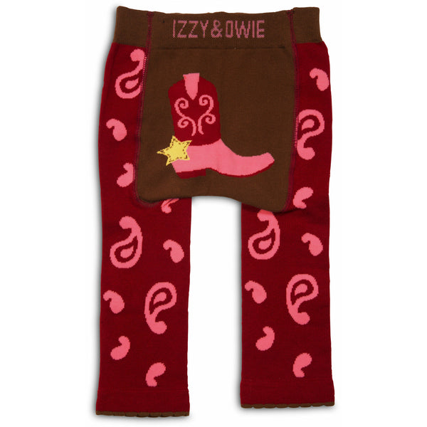 pavilion gift company Red and Pink Cowgirl 6-12 Month Baby Leggings