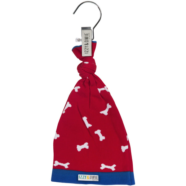 Pavilion Gift Company Red And White Bones One Size Fits All Baby Hat