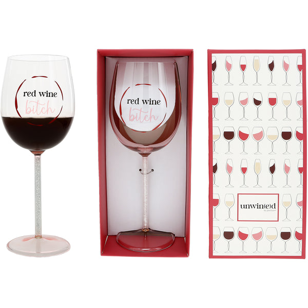 Pavilion Gift Company Red Wine Bitch Gift Boxed 17 Oz Wine Glass