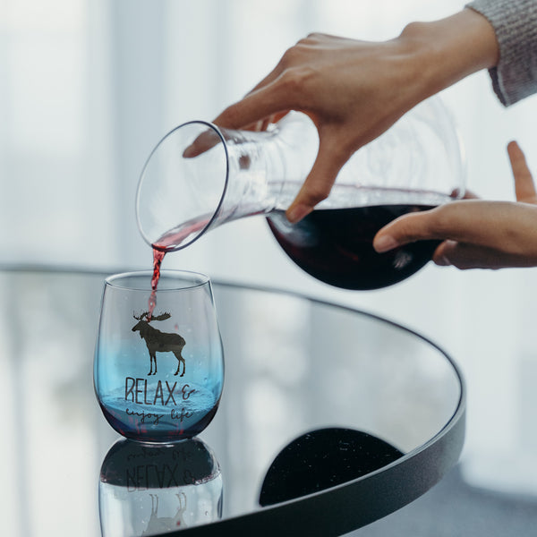 Pavilion Gift Company Relax 18 Oz Stemless Wine Glass