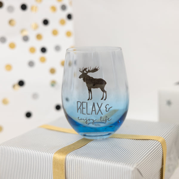 Pavilion Gift Company Relax 18 Oz Stemless Wine Glass