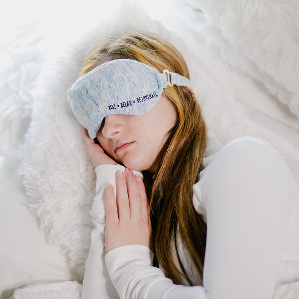 Pavilion Gift Company Relax Knitted Eye Pillow Hot Or Cold Gel Compress