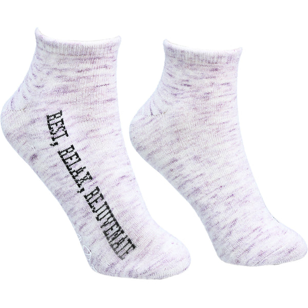 Pavilion Gift Company Relax Low Cut Moisturizing Gel Socks Scent: Light Lavender